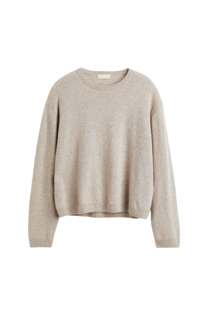 a picture of a cashmere jumper for your spring wardrobe